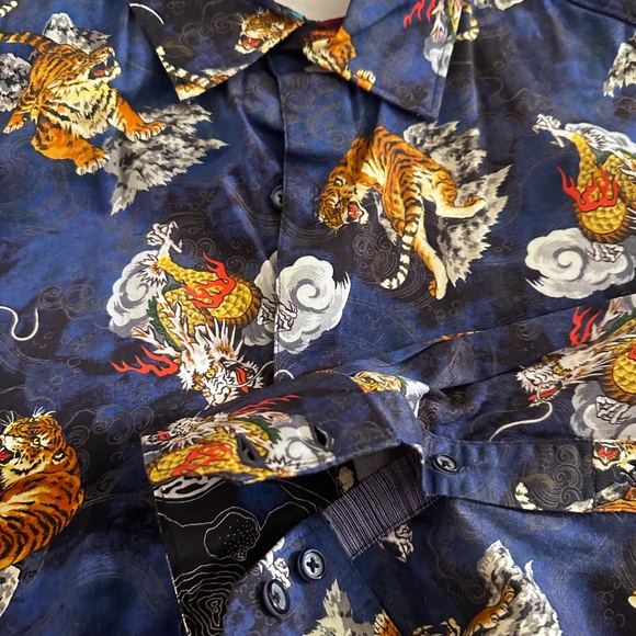 Tiger/ dragon  night out/dress shirt - Picture 7 of 9
